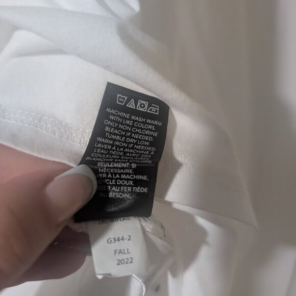 Good Man Brand | Victory V-Notch Long Sleeve Tee In White - Picture 12 of 12